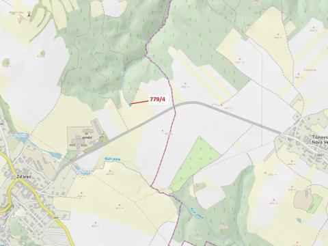 Dražba louky, Žďárec, 225 m2