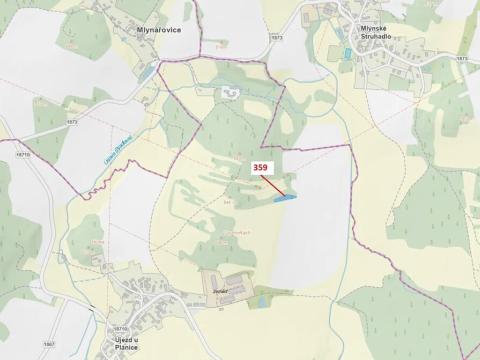 Dražba lesa, Újezd u Plánice, 1743 m2