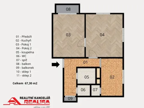 Prodej bytu 2+1, Ostrov, Klínovecká, 67 m2