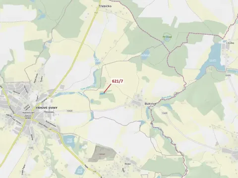 Dražba lesa, Trhové Sviny, 3603 m2