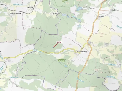 Dražba lesa, Jesenice, 1636 m2