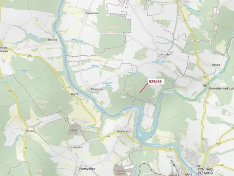 Dražba lesa, Hosty, 1258 m2