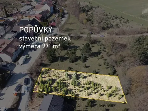 Prodej komerčního pozemku, Popůvky, 971 m2
