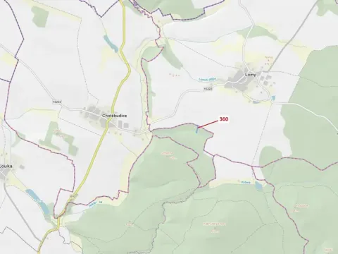 Dražba lesa, Chotěbudice, 1822 m2