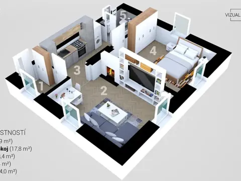 Prodej bytu 2+1, Hrádek nad Nisou, 52 m2