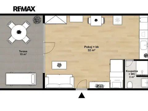 Pronájem bytu 1+kk, Praha - Újezd nad Lesy, Borovská, 35 m2