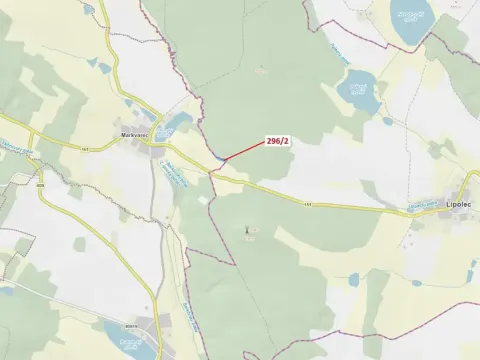Dražba lesa, Český Rudolec, 2508 m2