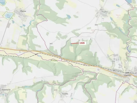 Dražba lesa, Vladislav, 1403 m2