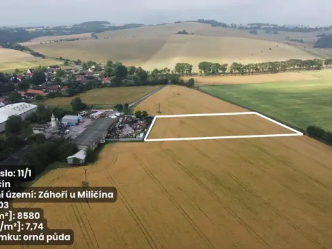 Prodej pole, Miličín, 8580 m2