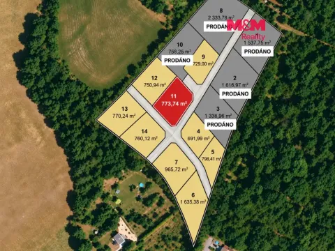 Prodej pozemku pro bydlení, Líšťany, 774 m2